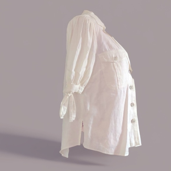 Free People Safari Babe Woven top in White - Picture 5 of 6